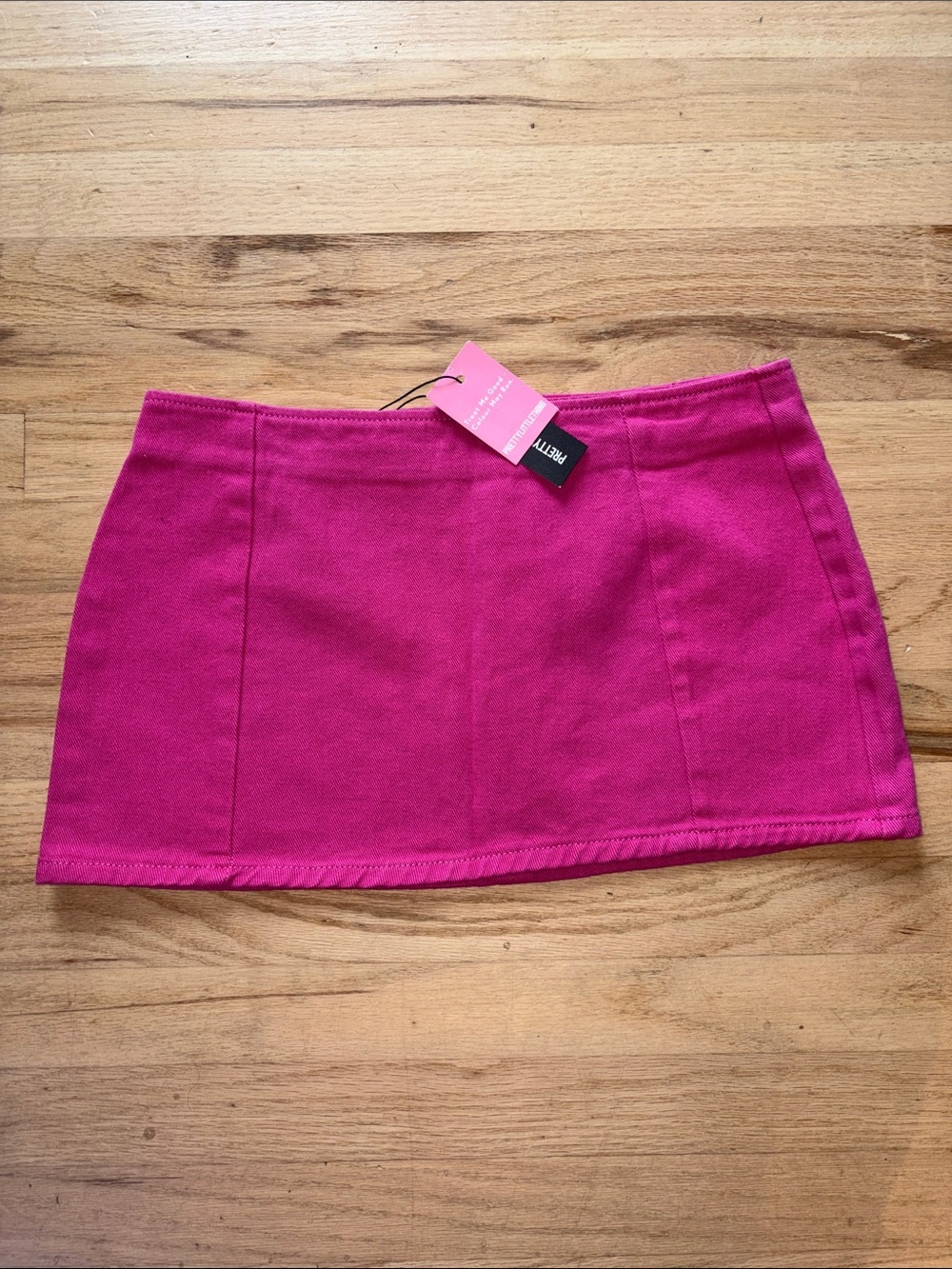 PrettyLittleThing Fuchsia denim Mini Skirt